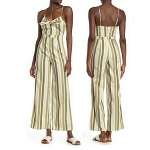 Romeo & Juliet Couture Striped Wide Leg Jumpsuit